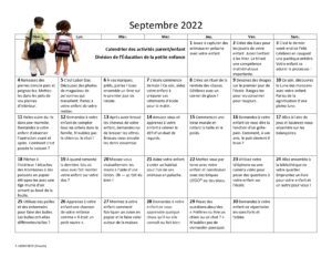 September Calendar - French